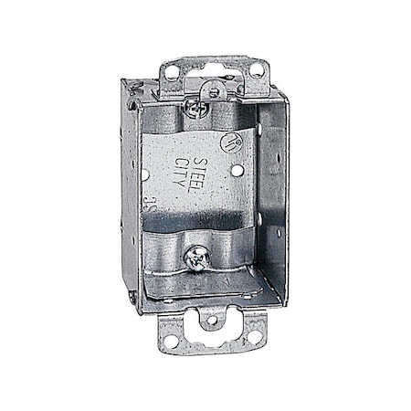 Steel City Electrical Box, 7.5 cu in, Switch Box Type, 0 Gangs, Steel, Rectangular Shape SWB-25
